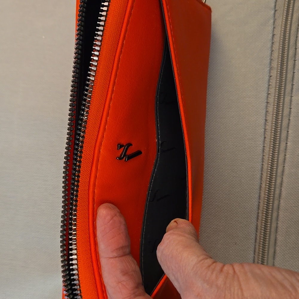 Orange Wallet with Zip Closure. Pink Wallet. Green.wallet - Picture 16 of 16